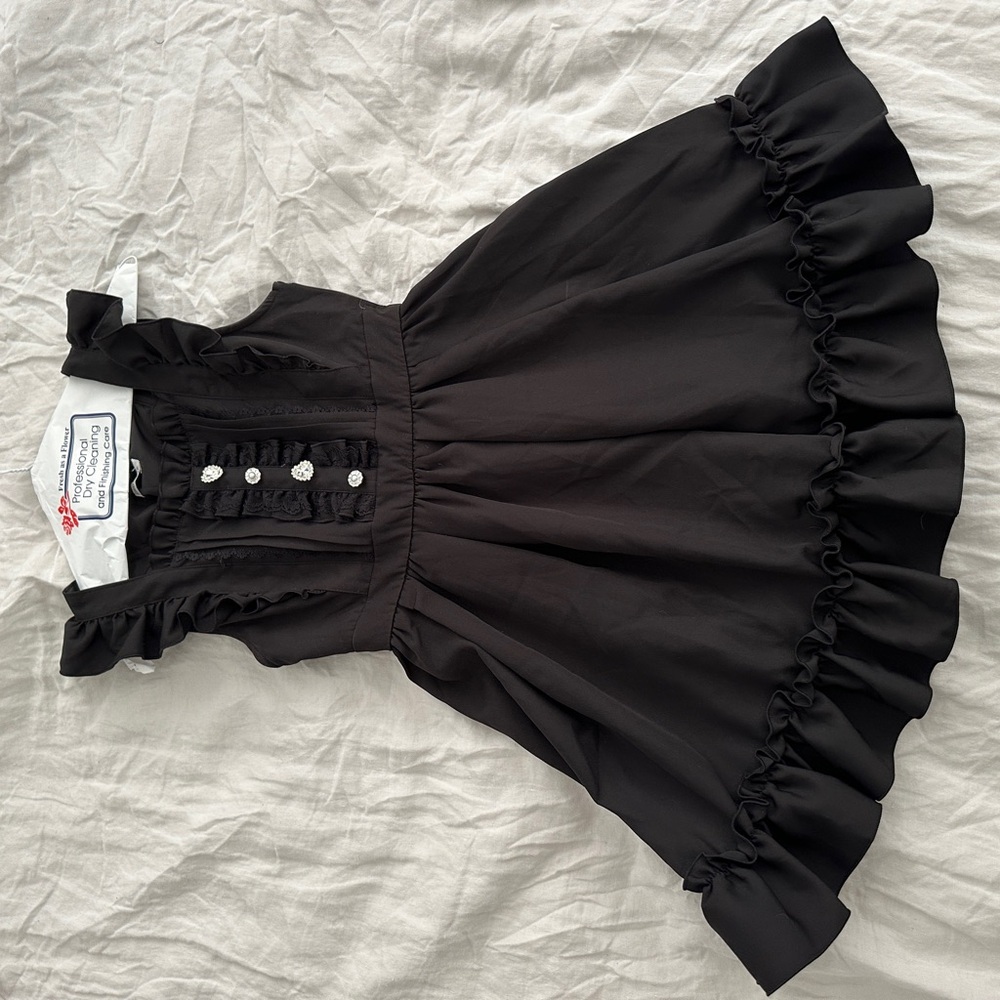 Black Ruffled Harajuku Lolita Goth Dress